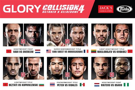 'GLORY: Collision 4' lineup set for October 8, featuring Badr Hari vs ...