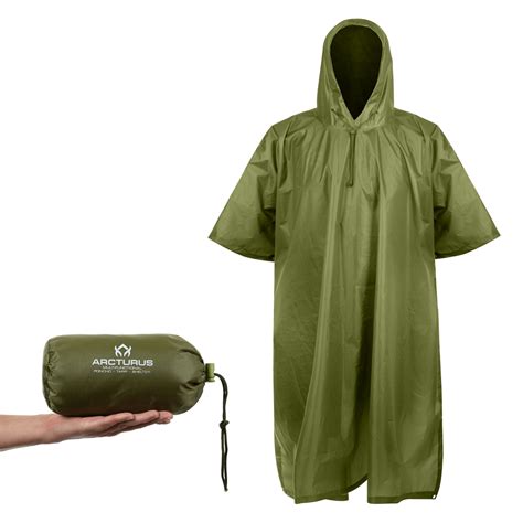 Arcturus Lightweight Waterproof Rain Poncho - Olive Green – Arcturus Gear