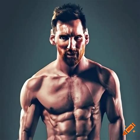 Strong muscles of messi on Craiyon