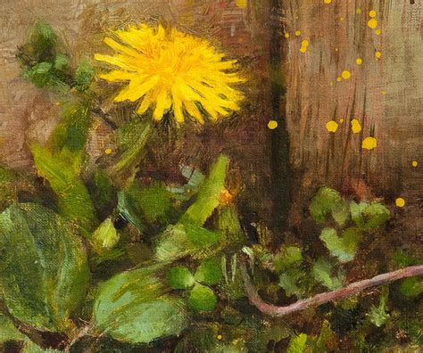 "Let Your True Self Shine" Dandelion Original Oil Painting - Maria Waye