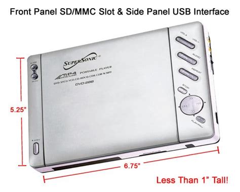 Supersonic SC-28b Compact Portable CD DVD Media Player USB SD/MMC Slot | >>> Cheap Toshiba HD Player