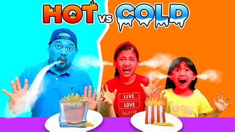 HOT VS. COLD FOOD CHALLENGE | KAYCEE & RACHEL in WONDERLAND FAMILY ...