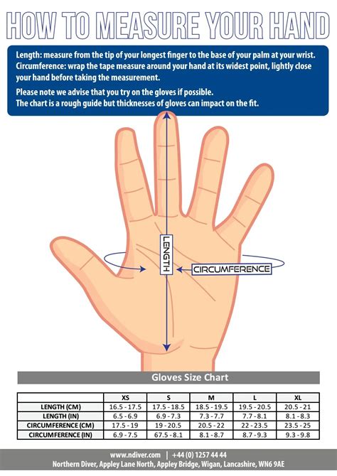 How To Measure Your Hand Size For Gloves : Hand Size Chart For Mittens ...