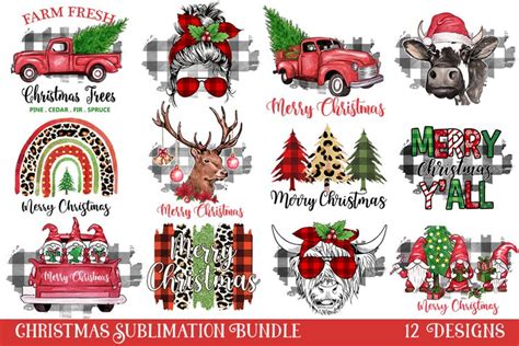 Christmas Sublimation Designs, Christmas sublimation