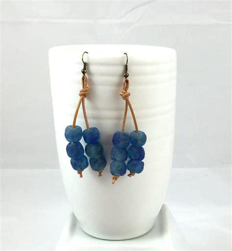 African Bead Earrings Beaded Earrings Glass Bead Earrings