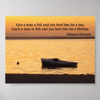 Give a man a fish Poster | Zazzle