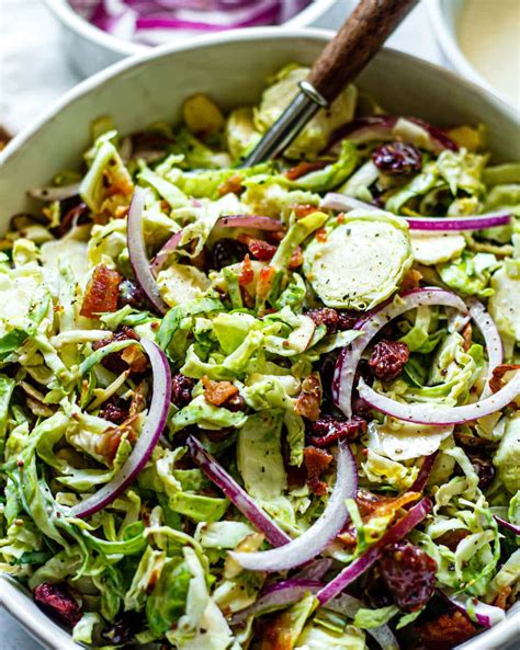 Shredded Brussels Sprouts Salad - All the Healthy Things