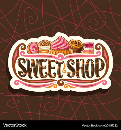 Logo for sweet shop Royalty Free Vector Image - VectorStock