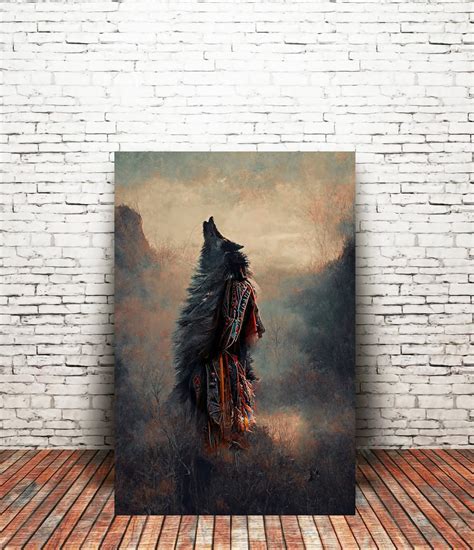 Spirit Wolf Native American Art Print or Canvas. First Nations, Indigenous, Wolves Art ...