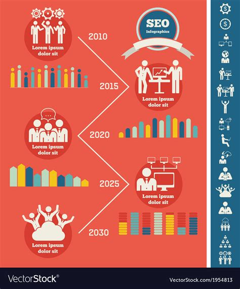 Social media infographic template Royalty Free Vector Image