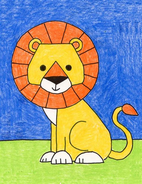 Lion Pencil Drawing For Kids