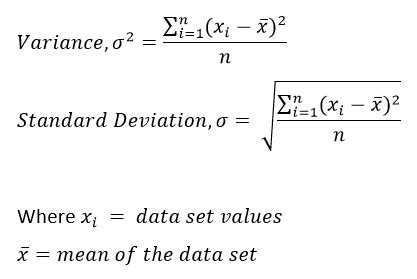 Variance and Standard Deviation-Relation and Formula