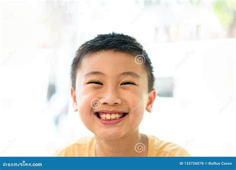 Happy Little Boy Smiley Face. Portrait Human Concept Stock Photo ...