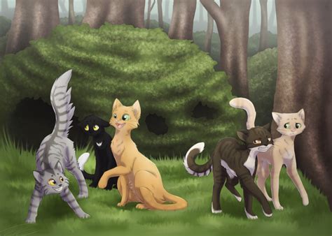 Thunderclan's Apprentices - Firepaw,Graypaw,Ravenpaw,Dustpaw and Sandpaw | Warrior cat memes ...