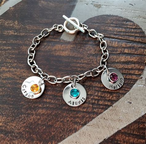 Personalized Charm Bracelet Grandma Bracelet Grandchild