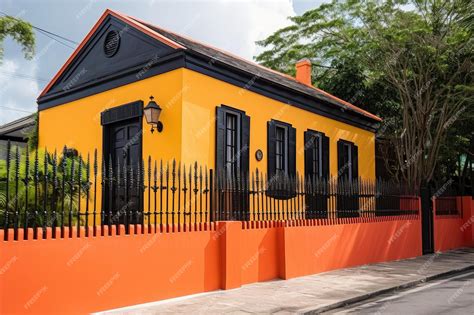 Premium AI Image | Colonial house with its exterior walls painted in ...