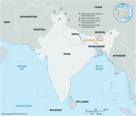 Gandak River | Nepal, Map, & Facts | Britannica