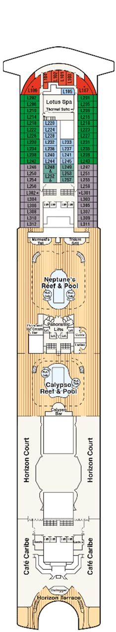 Ruby Princess Deck plan & cabin plan