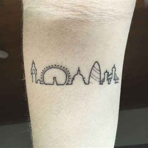 London skyline tattoo J Tattoo, Paw Print Tattoo, London Skyline Tattoo, Mini Tattoos, Small ...