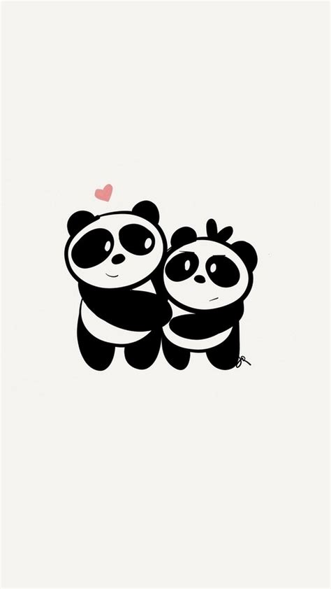 iPhone X Cute Couple Panda Wallpaper - Best iPhone Wallpaper | Cute panda wallpaper, Wallpaper ...