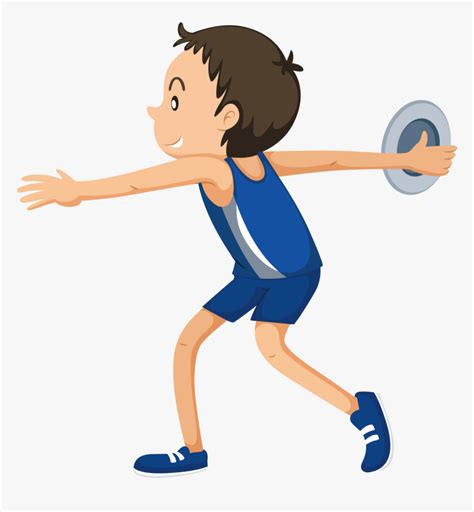 Throw Athlete Sport Clip - Discus Throw Clipart, HD Png Download - kindpng