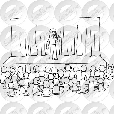 Assembly Outline for Classroom / Therapy Use - Great Assembly Clipart