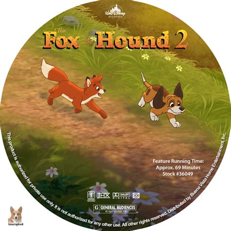 The Fox and the Hound 2 dvd labels (2006) R1 Custom