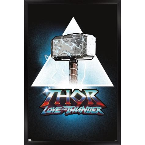 Trends International Marvel Thor: Love And Thunder - Logo Framed Wall ...