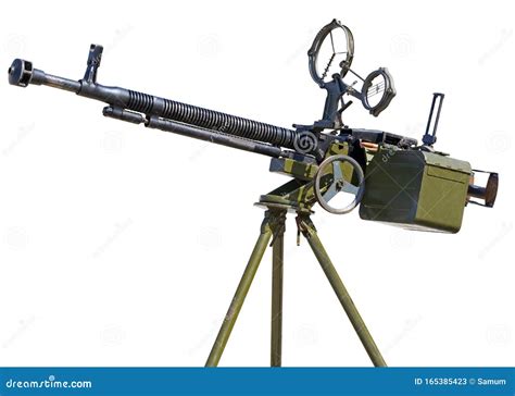 Anti-Aircraft Large-caliber Machine Gun Caliber 12.7 Mm Stock Image ...
