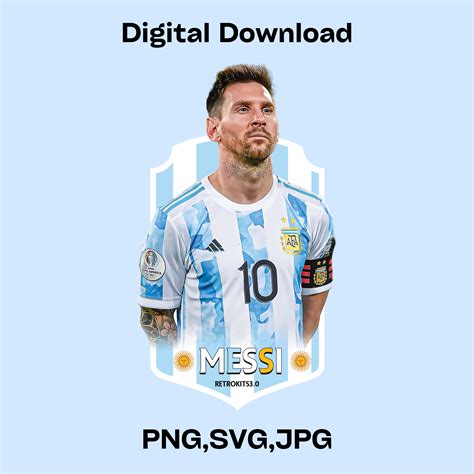 Messi Argentina Logo PNG,SVG,JPG High Quality, Sticker Print, Instant Download - Etsy