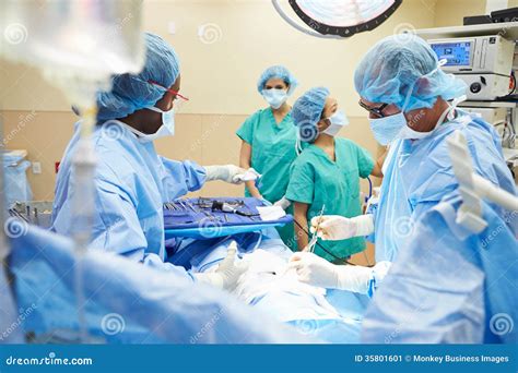 Surgical Team Working On Patient In Hospital Operating Theatre Royalty-Free Stock Image ...