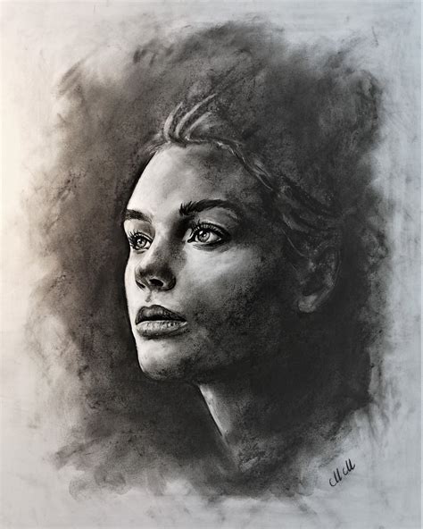 Charcoal Portrait Charcoal sketch from Photo Fine Art Custom Portrait Personalized portrait Art ...