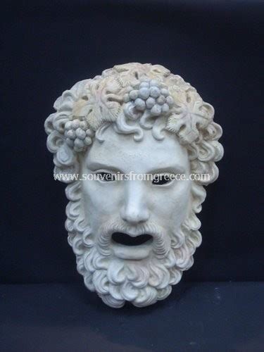 Dionysus greek plaster mask : Greek masks : Greek statues : 186_