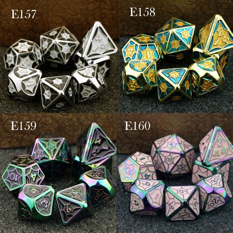 Full Set DnD Dice Set Engraved/Carving for Dungeons & | Etsy