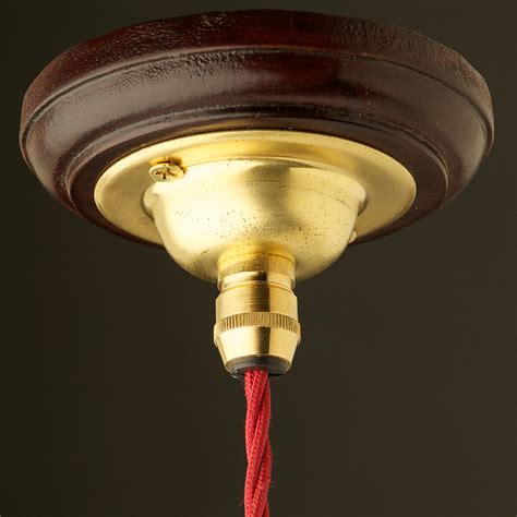 Polished Brass Cord Grip ceiling rose 66mm