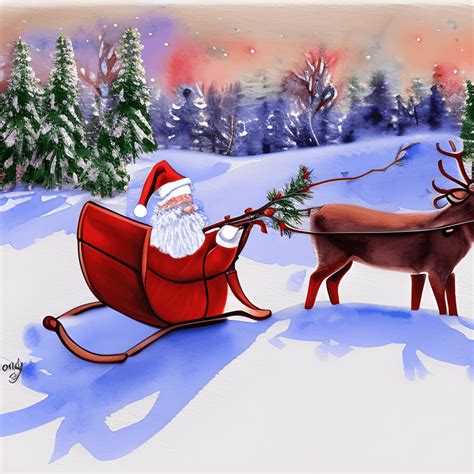 Santa's Sleigh Ride · Creative Fabrica