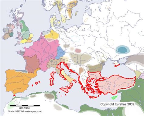 Euratlas Periodis Web - carte de Empire romain en l'an 700