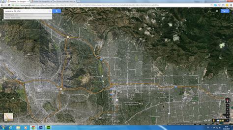 Pasadena California Map and Pasadena California Satellite Image