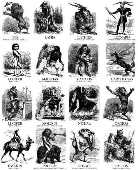 The Names of Demons - Dictionnaire Infernal... | Demon art, Satanic art ...