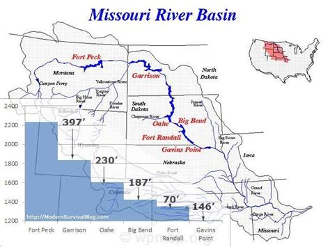 missouri river basin dams and elevations - Map Pictures