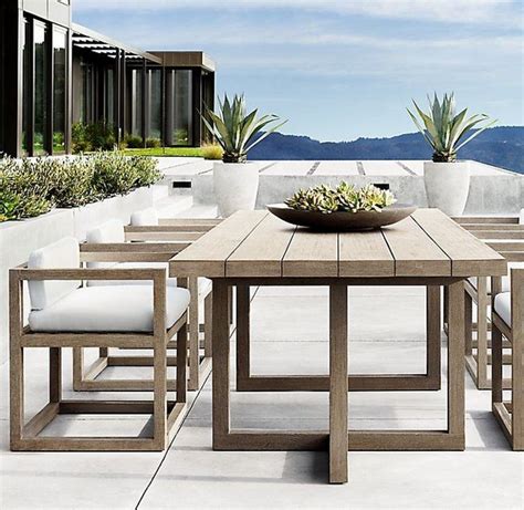 Faux Wood Tabletop Patio Dining Table at Theresa Gannon blog