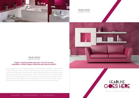 Bi-Fold Interior Brochure Design Template