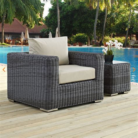 Summon Outdoor Sunbrella Fabric Patio Chair by Modway | Concepts Furniture