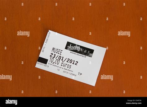 the ticket of Louvre Museum in Paris Stock Photo - Alamy