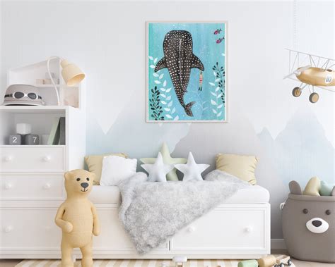 Whale Shark Nursery Art Whale Print Nursery Print - Etsy