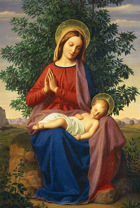 The Madonna and Child Painting by Julius Schnorr von Carolsfeld - Fine Art America