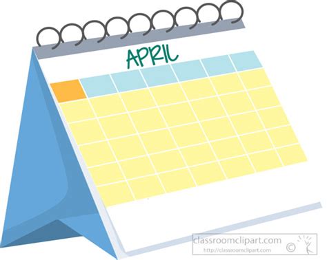 Page April Calendar Clipart: Free Download and Printable - Clip Art Library