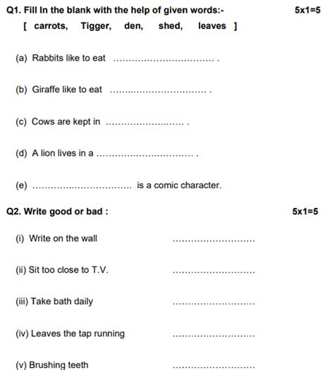 Gk Questions In English For Class 1 - Allawn