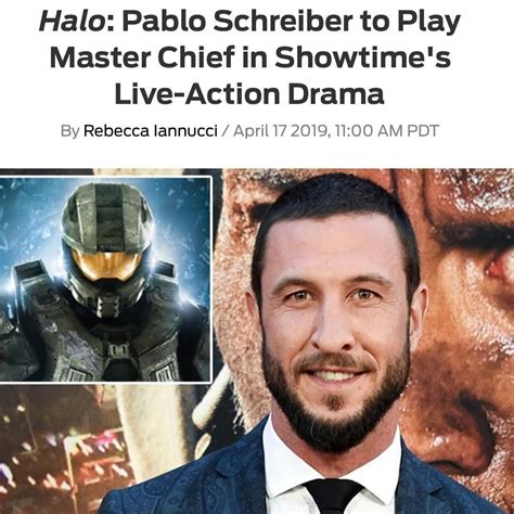 Canadian-American actor, Pablo Schreiber, has been cast as Master Chief ...