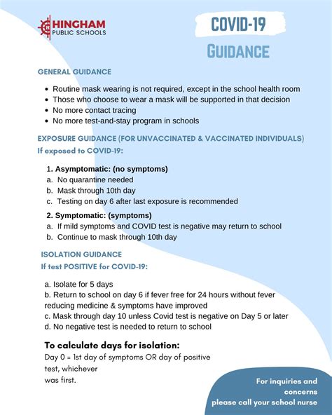 Hingham Public Schools on Twitter: "Learn about the latest COVID-19 guidance by checking out ...